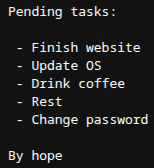 tasks